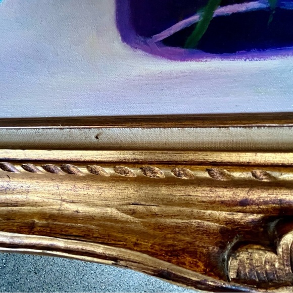 1975 Vintage Framed Floral Painting Signed By Mary Gail 27/32 Inch - Picture 9 of 16